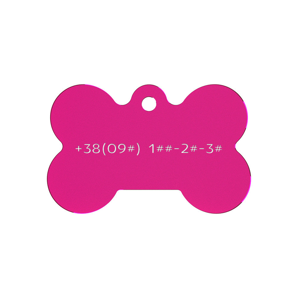 Dog ID Tag Rose 38x25mm