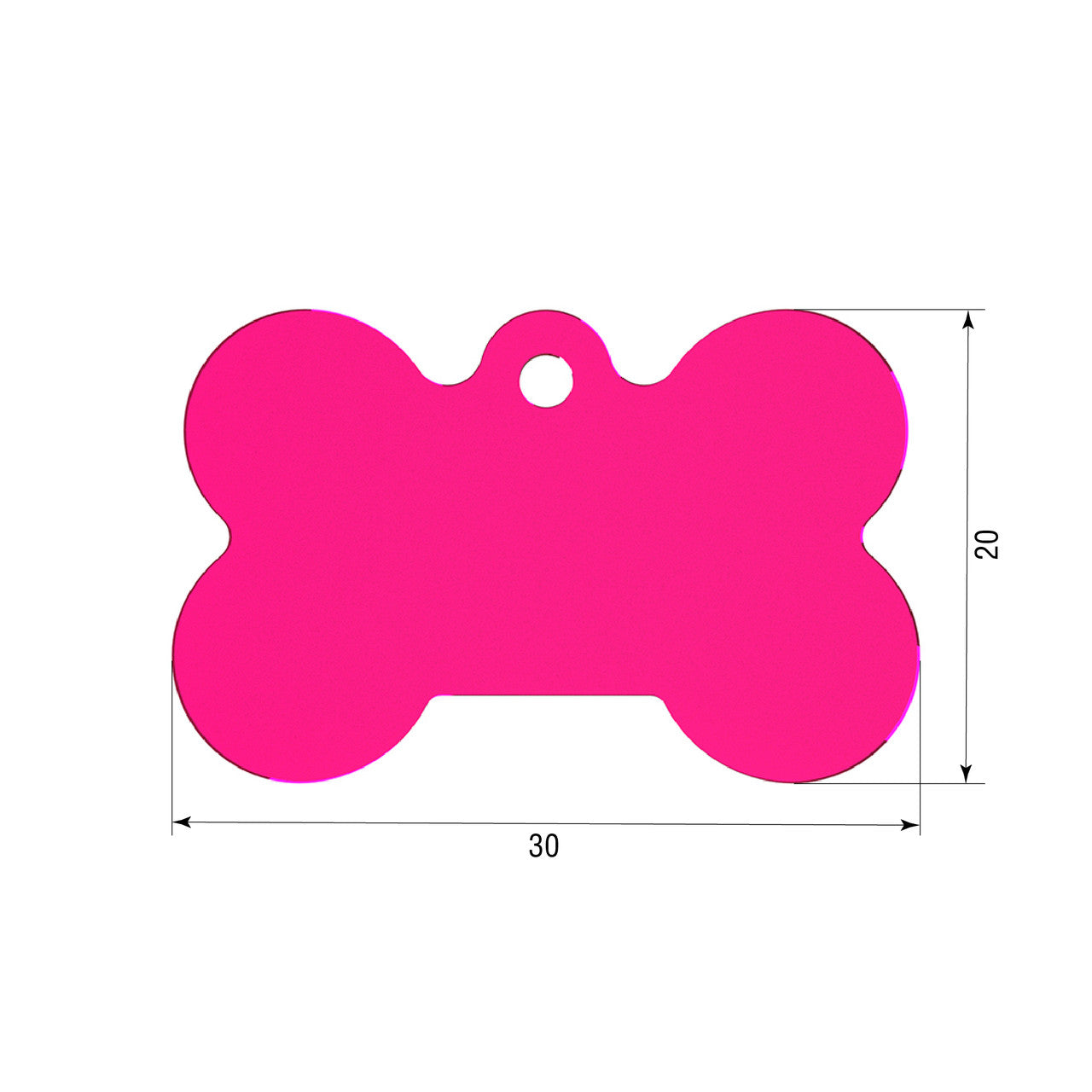Dog ID Tag Rose 38x25mm