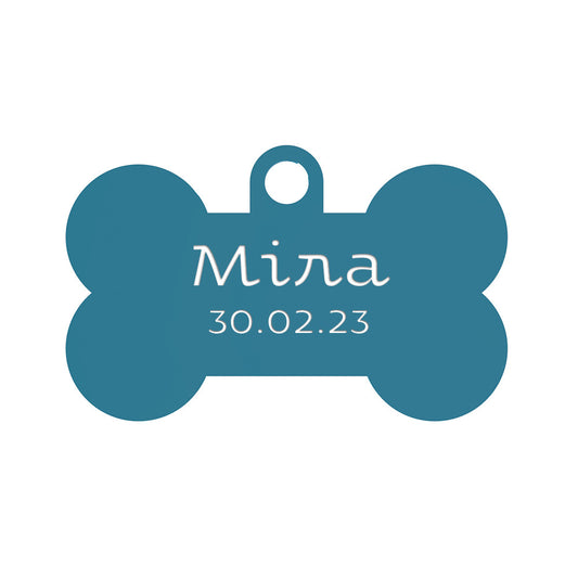 Dog ID Tag Blue 50x35mm