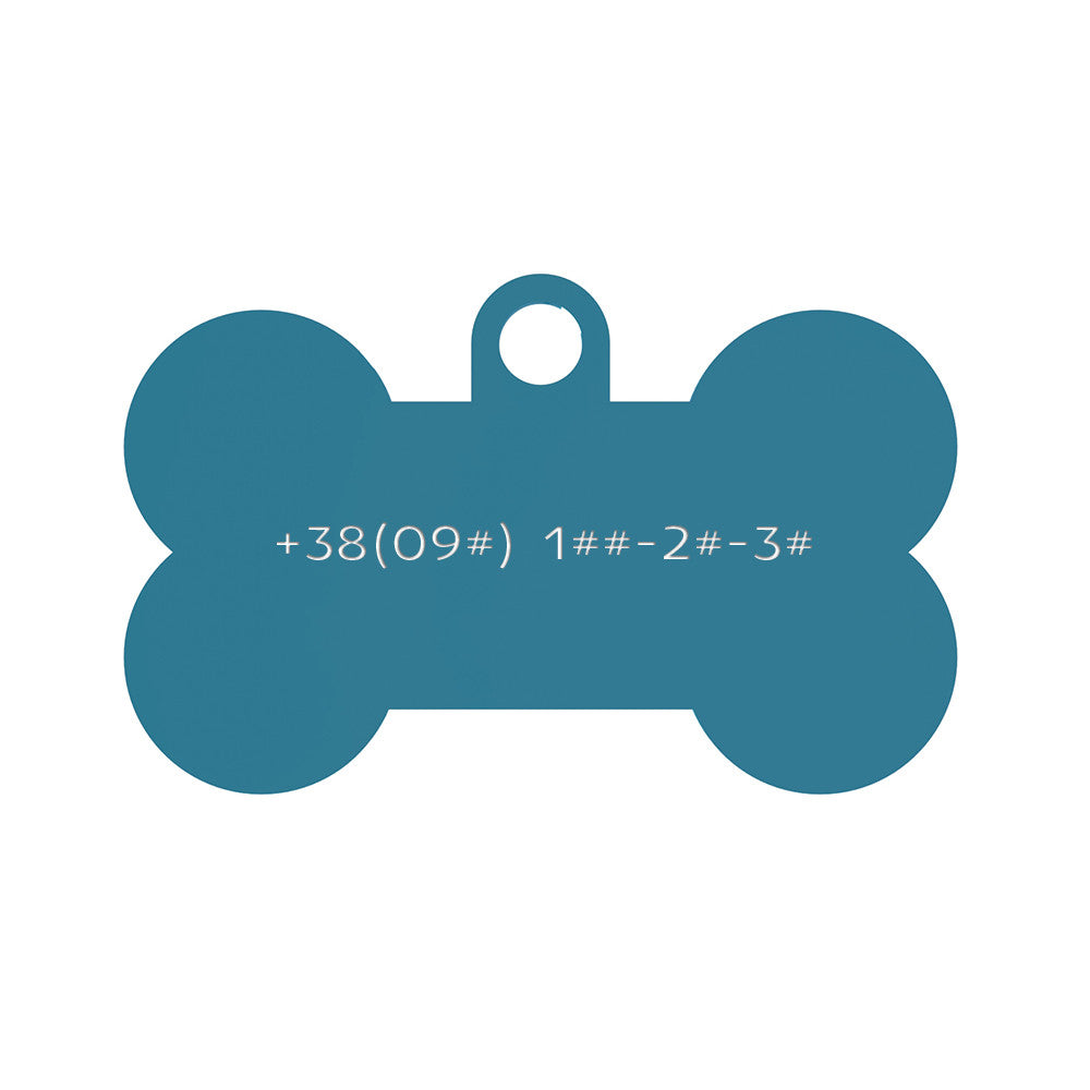 Dog ID Tag Blue 50x35mm