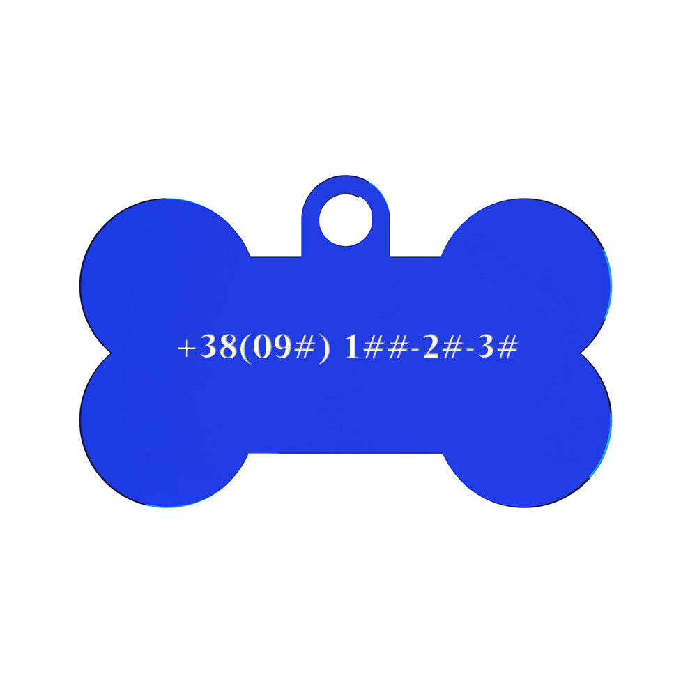 Navy Blue Dog ID Tag 50x35mm
