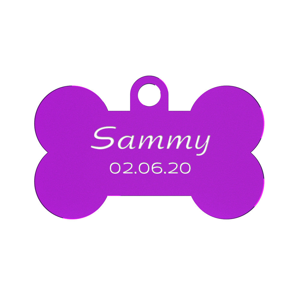 Dog ID Tag Purple 50x35mm