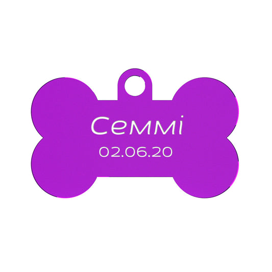 Dog ID Tag Purple 50x35mm