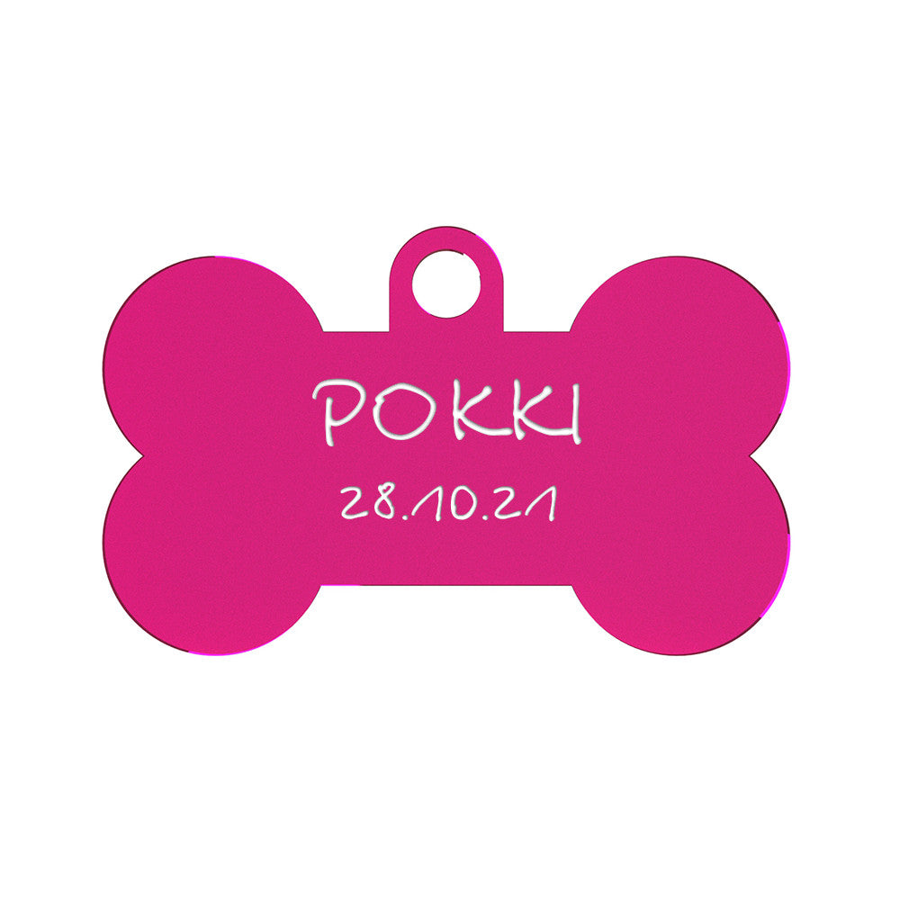 Dog ID Tag Rose 50x35mm