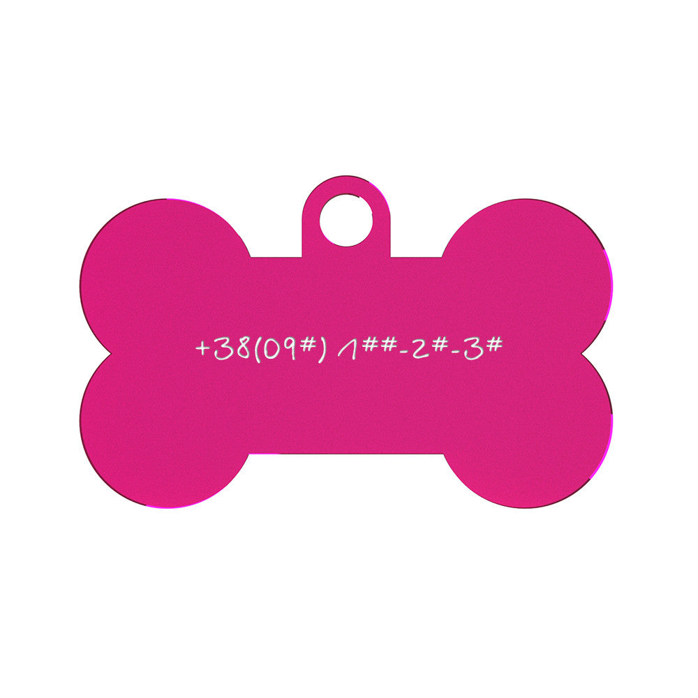 Dog ID Tag Rose 50x35mm