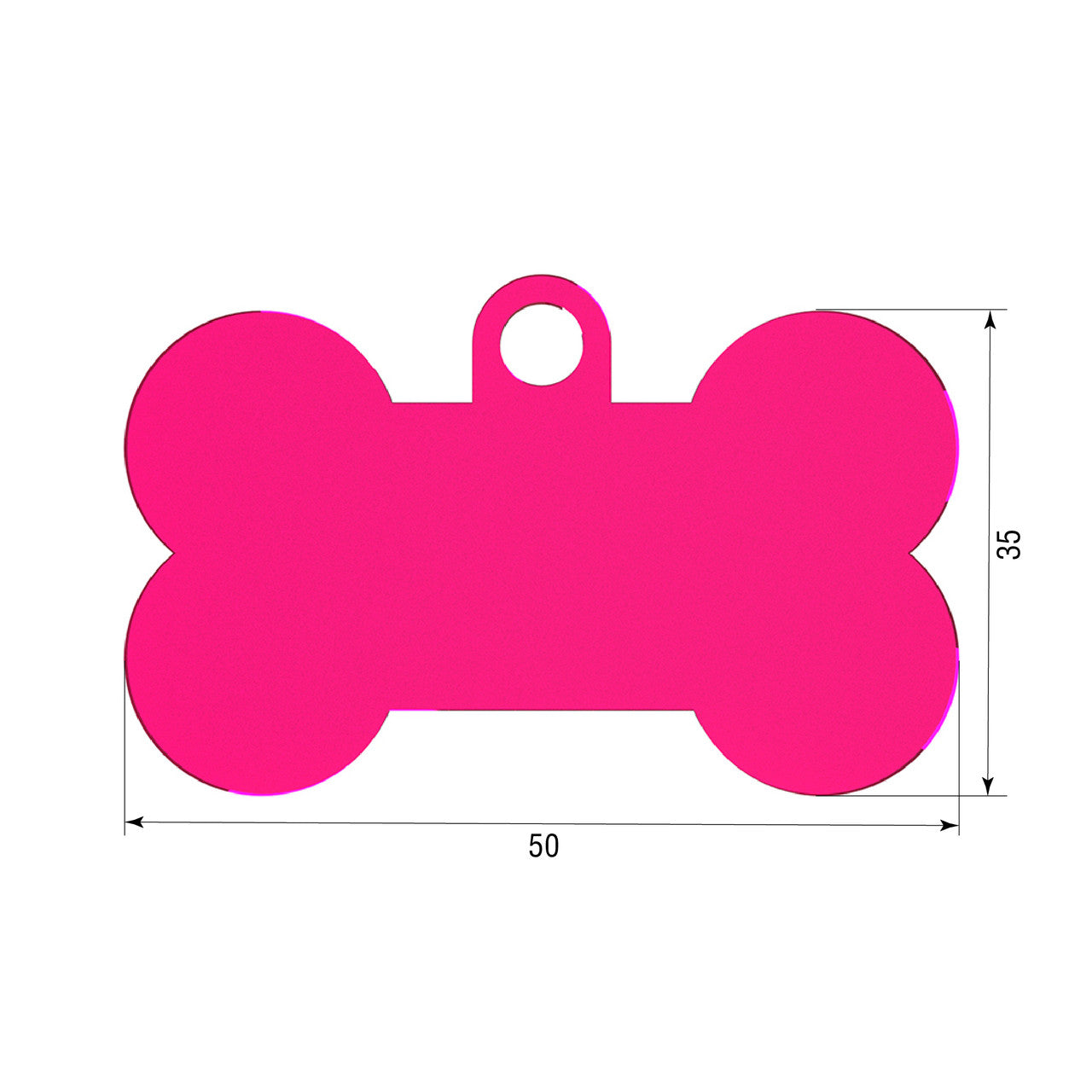 Dog ID Tag Rose 50x35mm