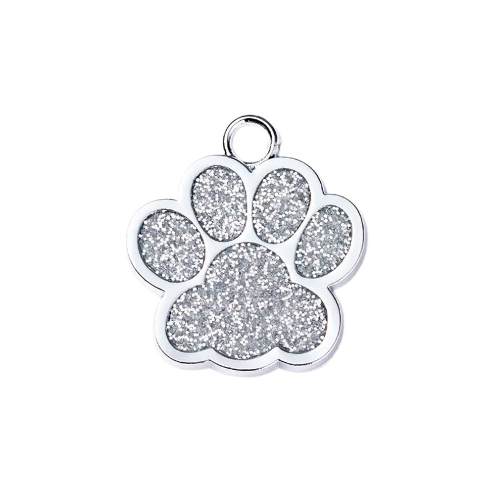 Placa identificativa para gato Silver Paw Silver 25x27 mm