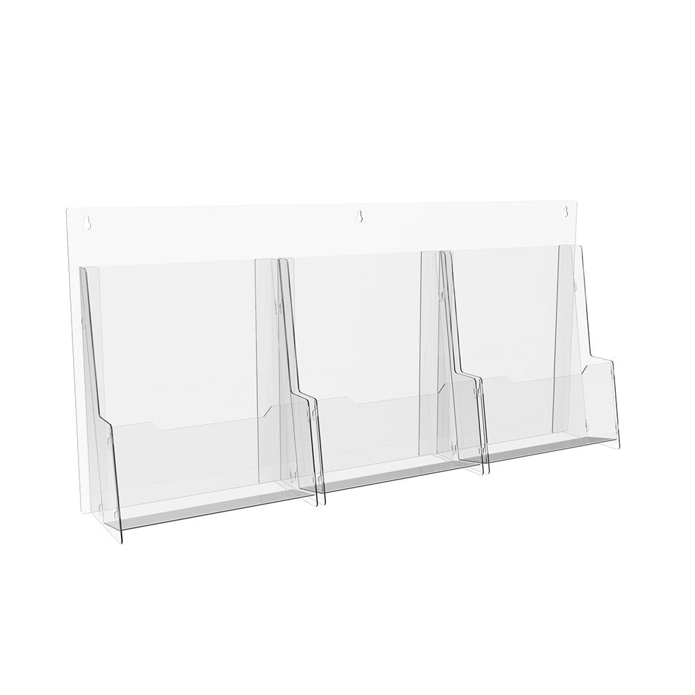 Booklet holder, Paper holder A4 , 680x111x320mm, Acrylic Stand, Acrylic Display, Advertising Stand, Exhibition Equipment, Information Stand, Acrylic Brochure Holder