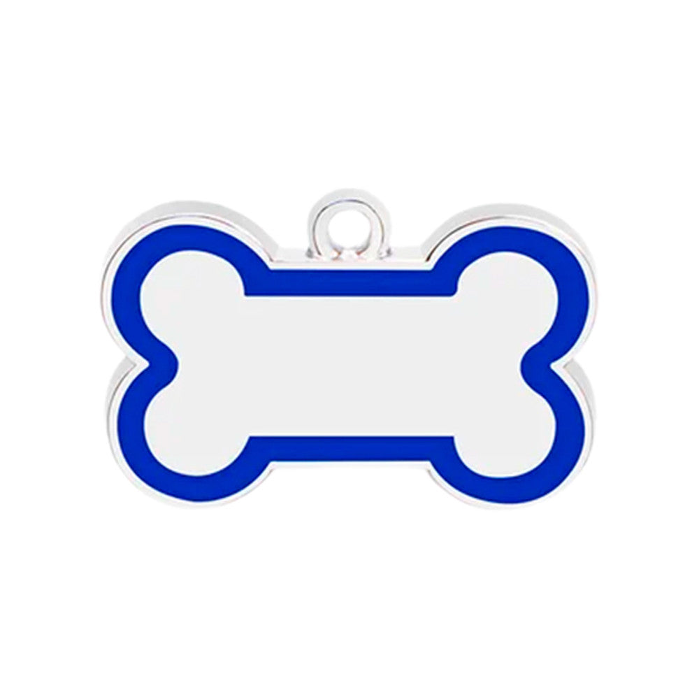 Dog ID Tag Bone 46x30mm Blue