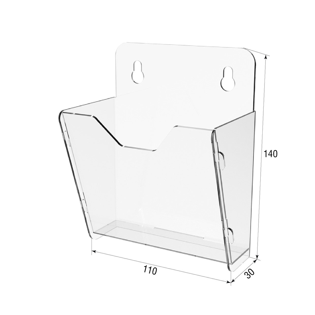 Set 2 pieces, Booklet holder, Paper holder A6 , 110x30x140mm, Acrylic Stand, Acrylic Display, Advertising Stand, Exhibition Equipment, Information Stand, Acrylic Brochure Holder