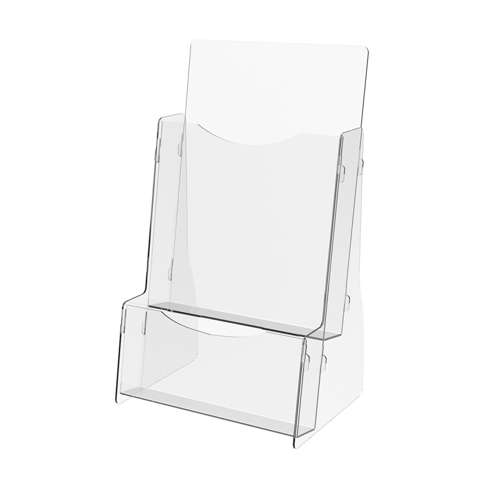 Set 2 pieces, Desktop Brochure Holder A5, Acrylic Stand For Brochures 154x120x212mm, Advertising Display Holder, Acrylic Display For Brochures, Stand For Brochures And Flyers, Acrylic Paper Holder