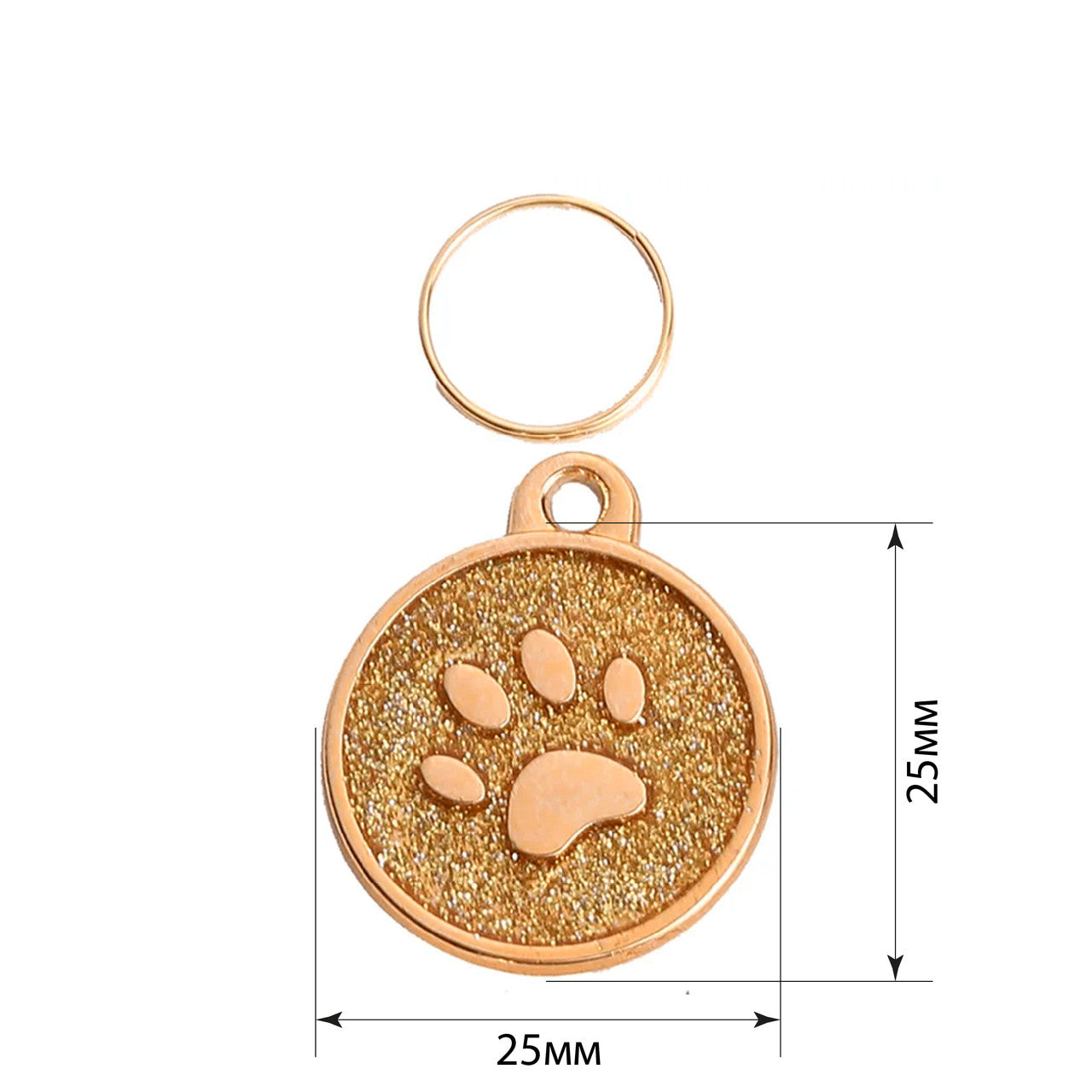 Cat ID Tag Golden Paw Golden 25x25mm