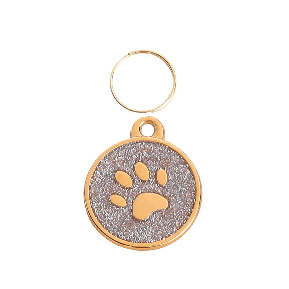 Cat ID Tag Golden Paw Silver 25x25mm
