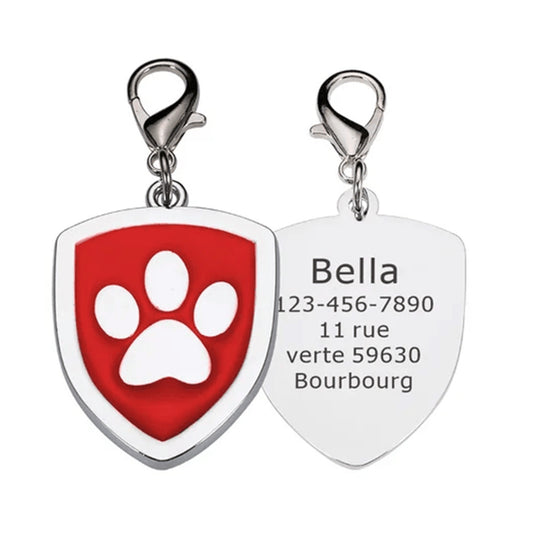Cat address book Shield Paw Red 29x40mm