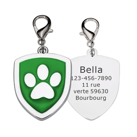 Cat address book Shield Paw Green 29x40mm