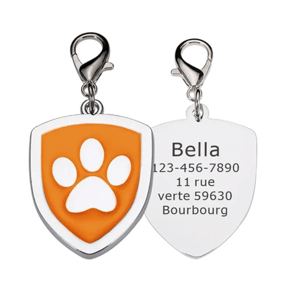 Libreta de direcciones para gatos Shield Paw Naranja 29x40mm