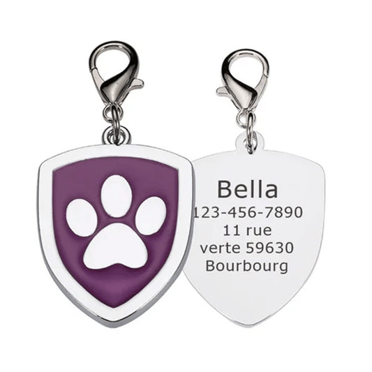 Cat address book Shield Paw Purple 29x40mm