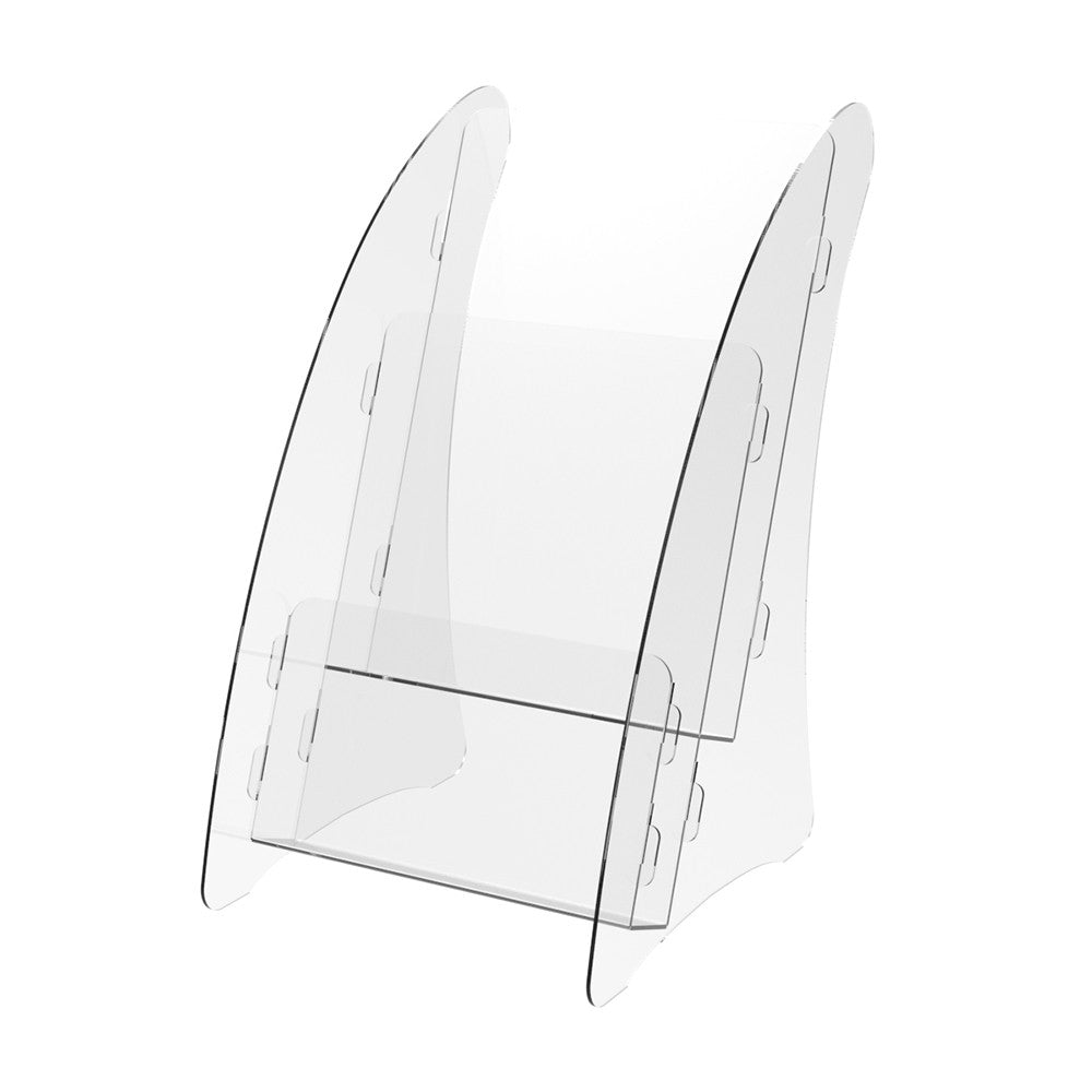 Set 2 pieces, Desktop Brochure Holder A5, Acrylic Stand For Brochures 152x210x273mm, Advertising Display Holder, Acrylic Display For Brochures, Stand For Brochures And Flyers, Acrylic Paper Holder