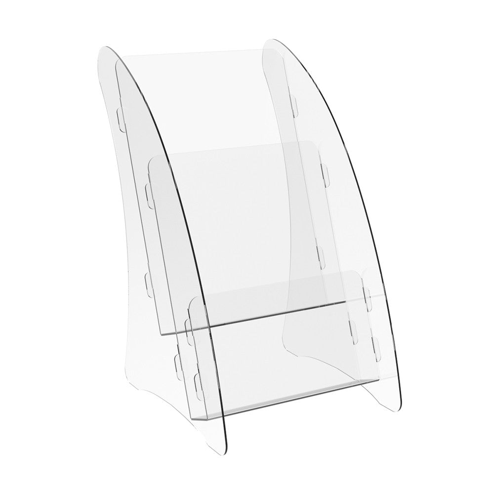 Set 2 pieces, Desktop Brochure Holder A5, Acrylic Stand For Brochures 152x210x273mm, Advertising Display Holder, Acrylic Display For Brochures, Stand For Brochures And Flyers, Acrylic Paper Holder