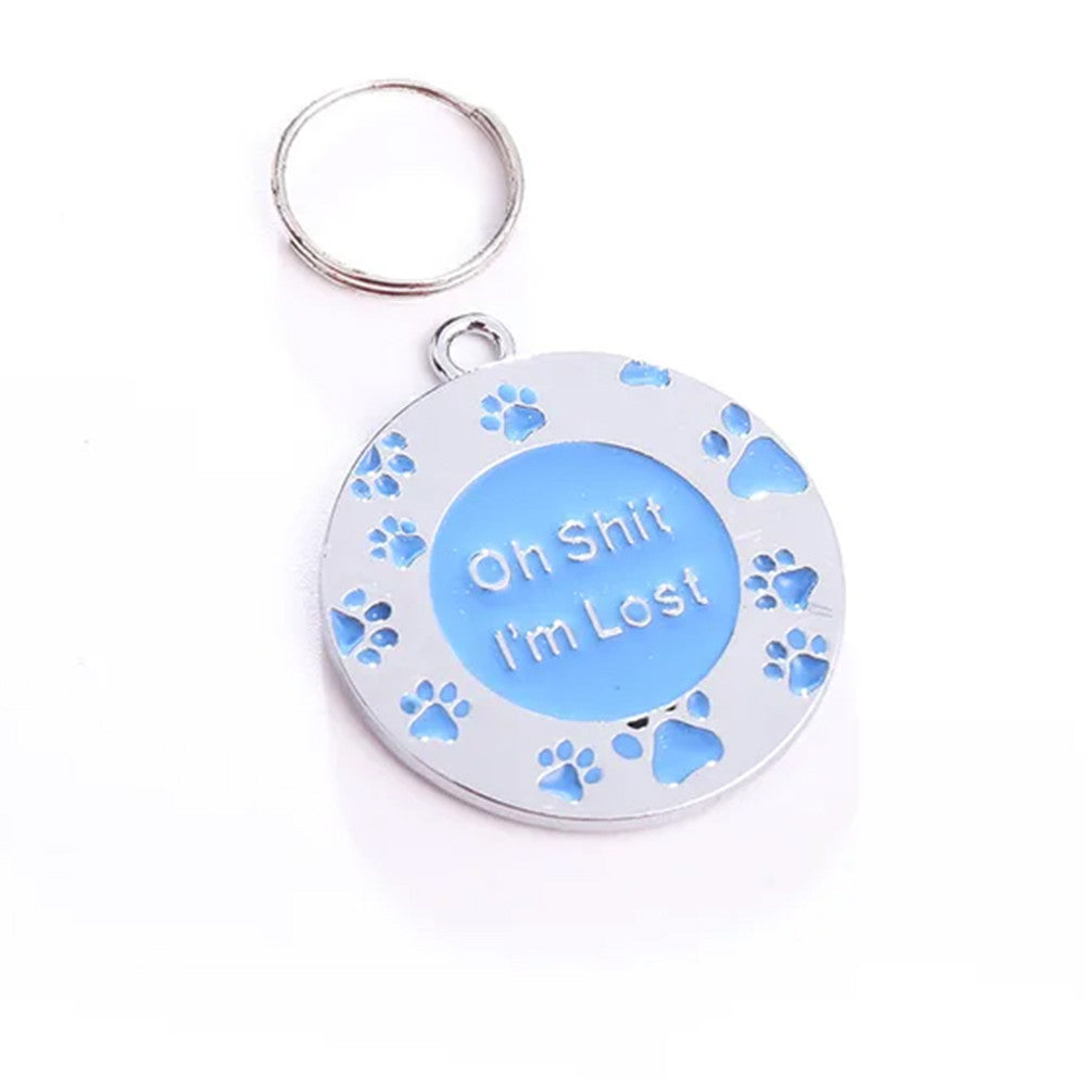 Paws I'm Lost Blue Dog Addressor 28x28mm