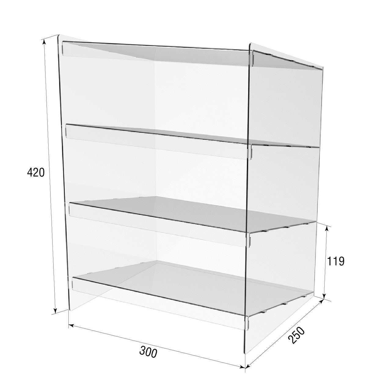 Acrylic display, Acrylic Stand for candy bars, Acrylic Organizer 300x250x420mm, Acrylic Display Case, Acrylic Showcase, Acrylic stnad for Chocolat
