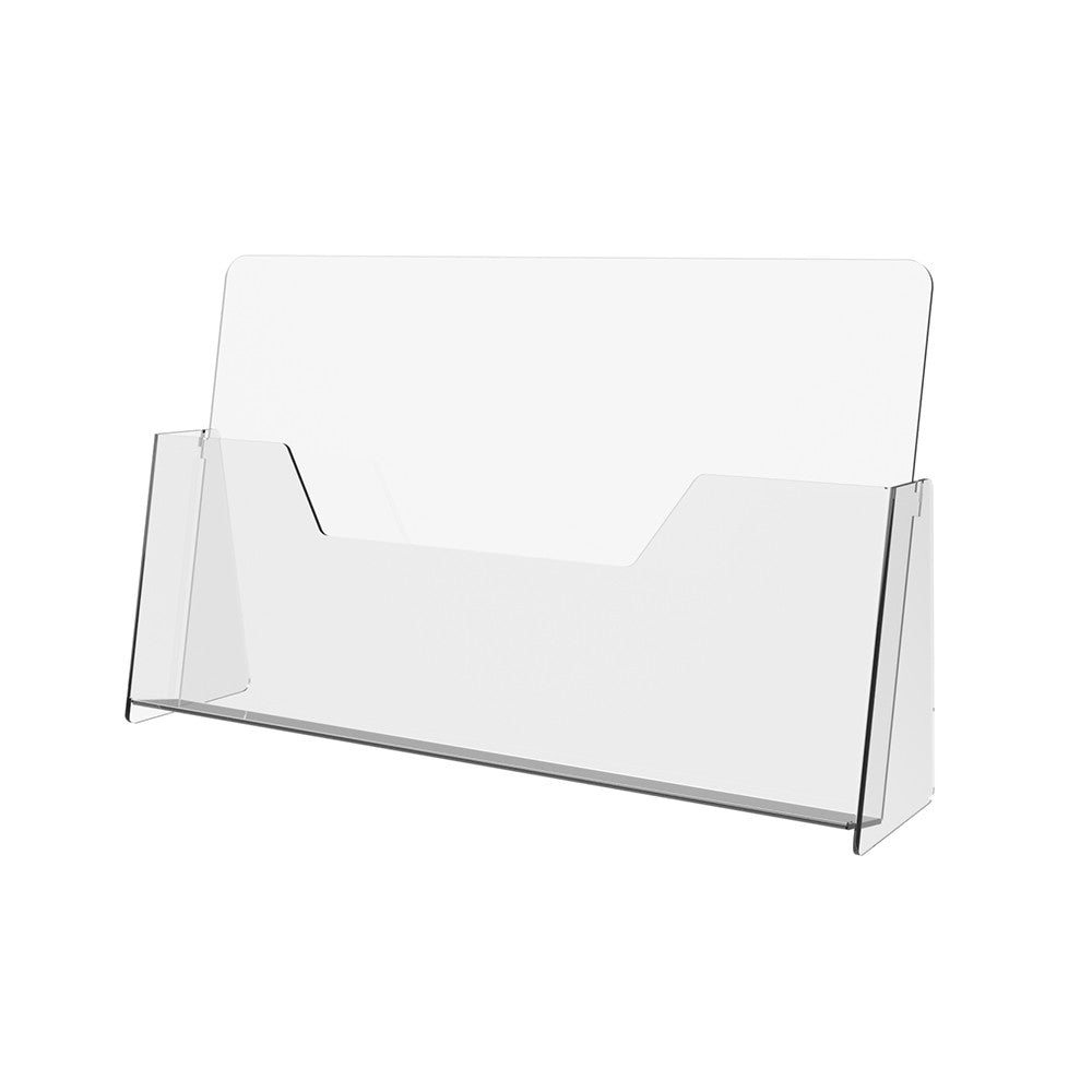 Set of 2 pcs, Desktop Brochure Holder A6, Acrylic Stand For Brochures 155x60x105mm, Advertising Display Holder, Acrylic Display For Brochures, Stand For Brochures And Flyers, Acrylic Paper Holder