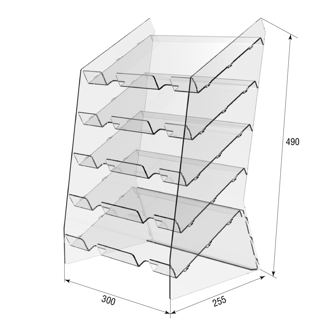 Acrylic display, Acrylic Stand for candy bars, Acrylic Organizer 300x255x490mm, Acrylic Display Case, Acrylic Showcase, Acrylic stnad for Chocolat