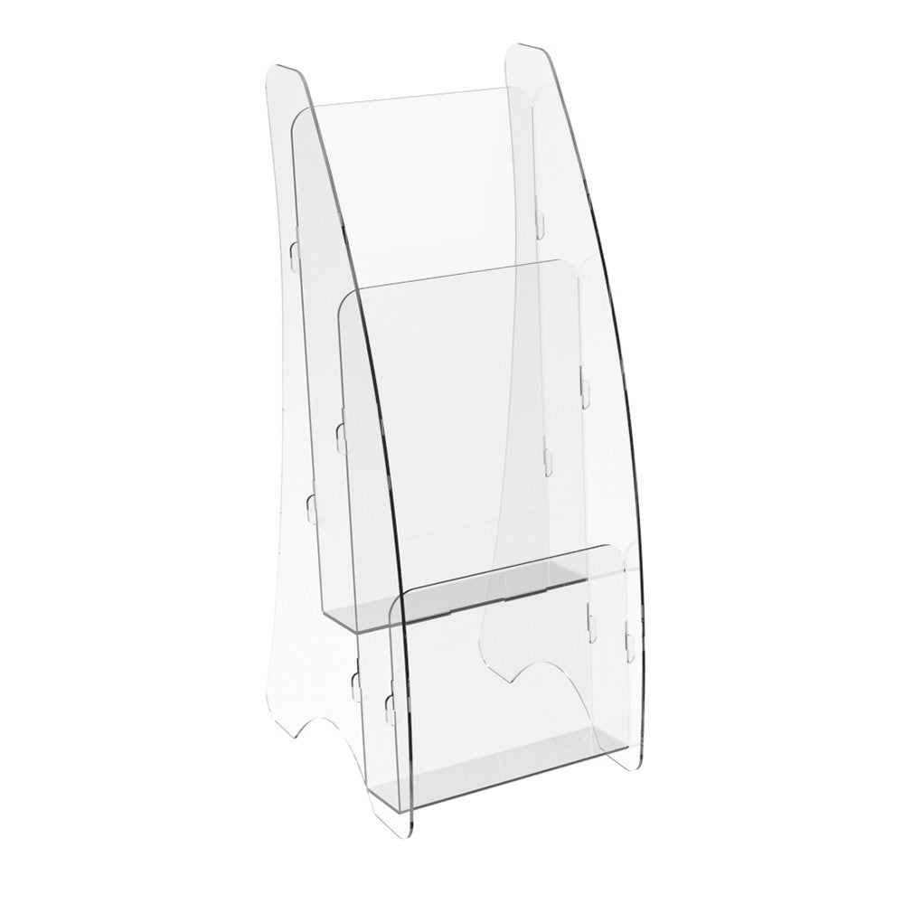 Booklet holder for Eurobooklet 2 tiers, Flyer display, Booklet Show display, Acrylic booclet stand