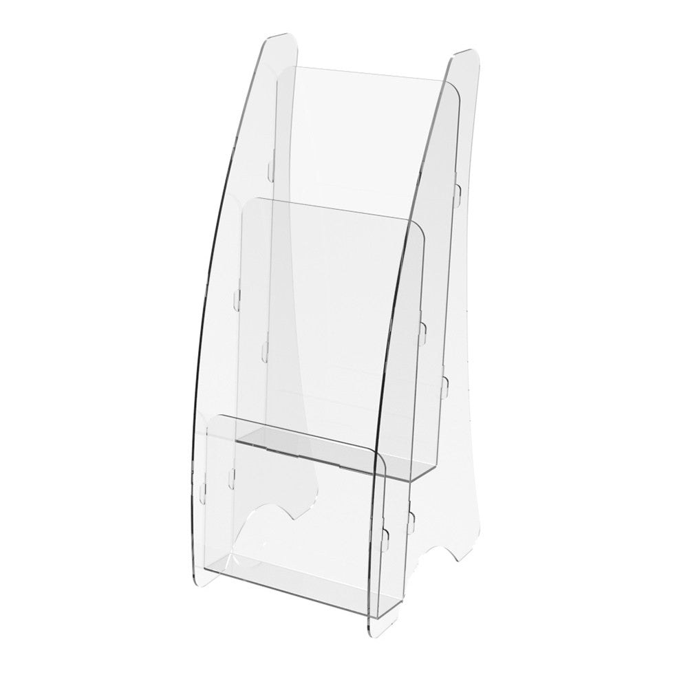 Booklet holder for Eurobooklet 2 tiers, Flyer display, Booklet Show display, Acrylic booclet stand