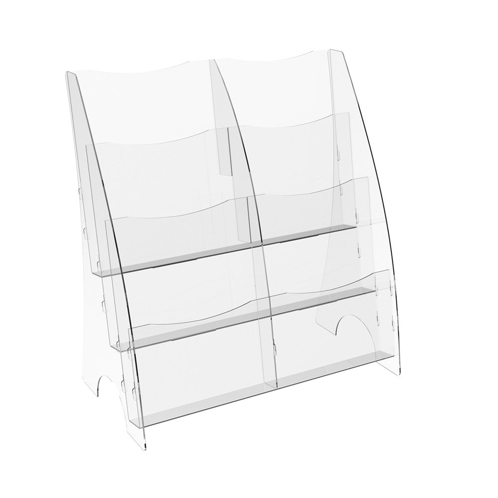 Set of 2pcs, Desktop Brochure Holder A5, Acrylic Stand For Brochures 313x168x340mm, Advertising Display Holder, Acrylic Display For Brochures, Stand For Brochures And Flyers, Acrylic Paper Holder