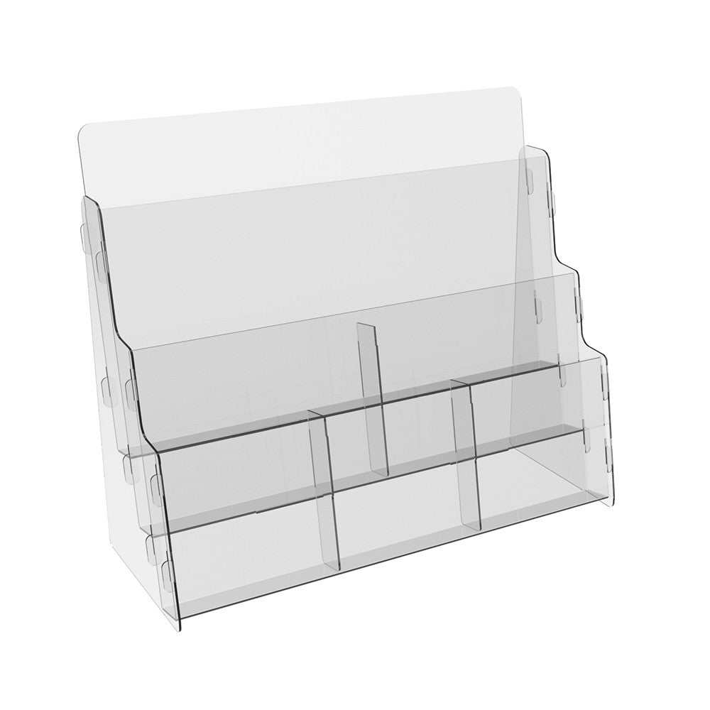 Set 2 pieces, Booklet holder, Paper holder A4 , 290x134x340mm, Acrylic Stand, Acrylic Display, Advertising Stand, Exhibition Equipment, Information Stand, Acrylic Brochure Holder