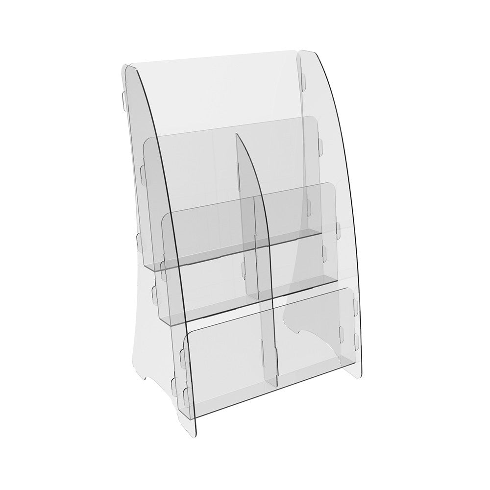Set 2 pieces, Booklet holder, Paper holder A4 , 215x170x340mm, Acrylic Stand, Acrylic Display, Advertising Stand, Exhibition Equipment, Information Stand, Acrylic Brochure Holder