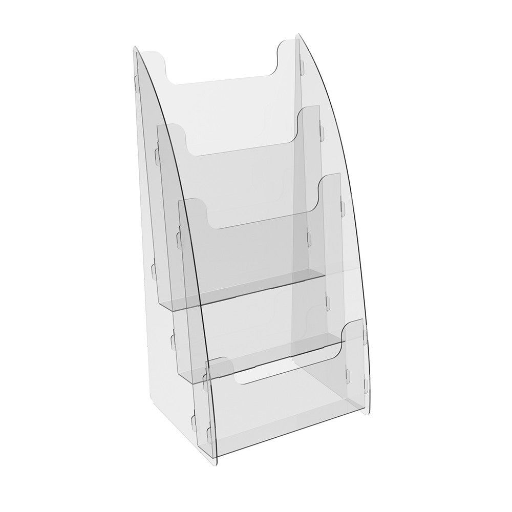 Set 2 pieces, Booklet holder, Paper holder A4 , 220x180x450 mm, Acrylic Stand, Acrylic Display, Advertising Stand, Exhibition Equipment, Information Stand, Acrylic Brochure Holder