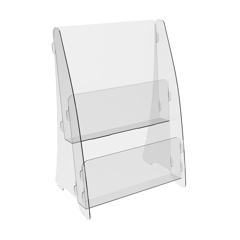 Set 2 pieces,Acrylic Holder, Paper holder A4 , 215x154x320mm, Acrylic Stand, Acrylic Display, Advertising Stand, Exhibition Equipment, Information Stand, Acrylic Brochure Holder