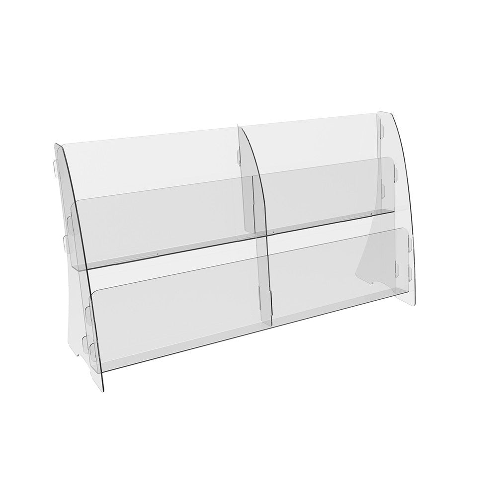 Set 2 pieces, Booklet holder, Paper holder A4 , 430x130x240mm, Acrylic Stand, Acrylic Display, Advertising Stand, Exhibition Equipment, Information Stand, Acrylic Brochure Holder