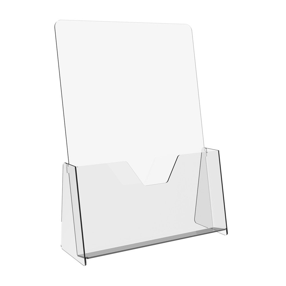Set of 2 pcs, Desktop Brochure Holder A5, Acrylic Stand For Brochures 154x80x210mm, Advertising Display Holder, Acrylic Display For Brochures, Stand For Brochures And Flyers, Acrylic Paper Holder