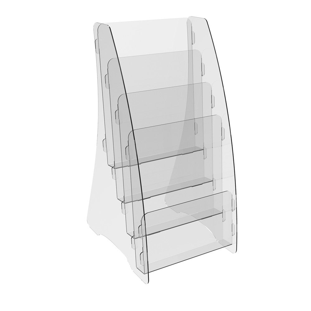 Set of 2 pcs, Desktop Brochure Holder A5, Acrylic Stand For Brochures 210x154x340mm, Advertising Display Holder, Acrylic Display For Brochures, Stand For Brochures And Flyers, Acrylic Paper Holder