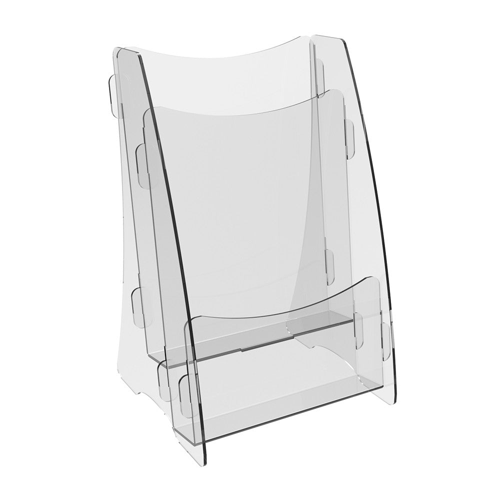 Set 2 pieces, Booklet holder 108x105x175 mm, Acrylic Stand, Acrylic Display, Advertising Stand, Exhibition Equipment, Information Stand, Acrylic Brochure Holder