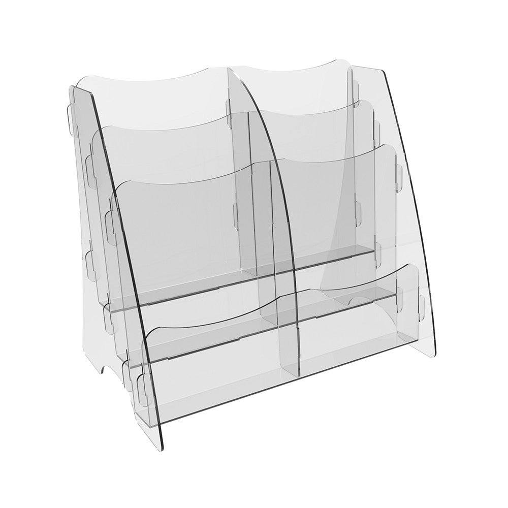 Set 2 pieces, Booklet holder 210x140x190mm, Acrylic Stand, Acrylic Display, Advertising Stand, Exhibition Equipment, Information Stand, Acrylic Brochure Holder