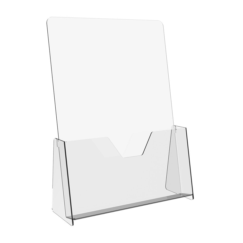Set 2 pieces, Booklet holder, Paper holder A4 , 217x75x300mm, Acrylic Stand, Acrylic Display, Advertising Stand, Exhibition Equipment, Information Stand, Acrylic Brochure Holder