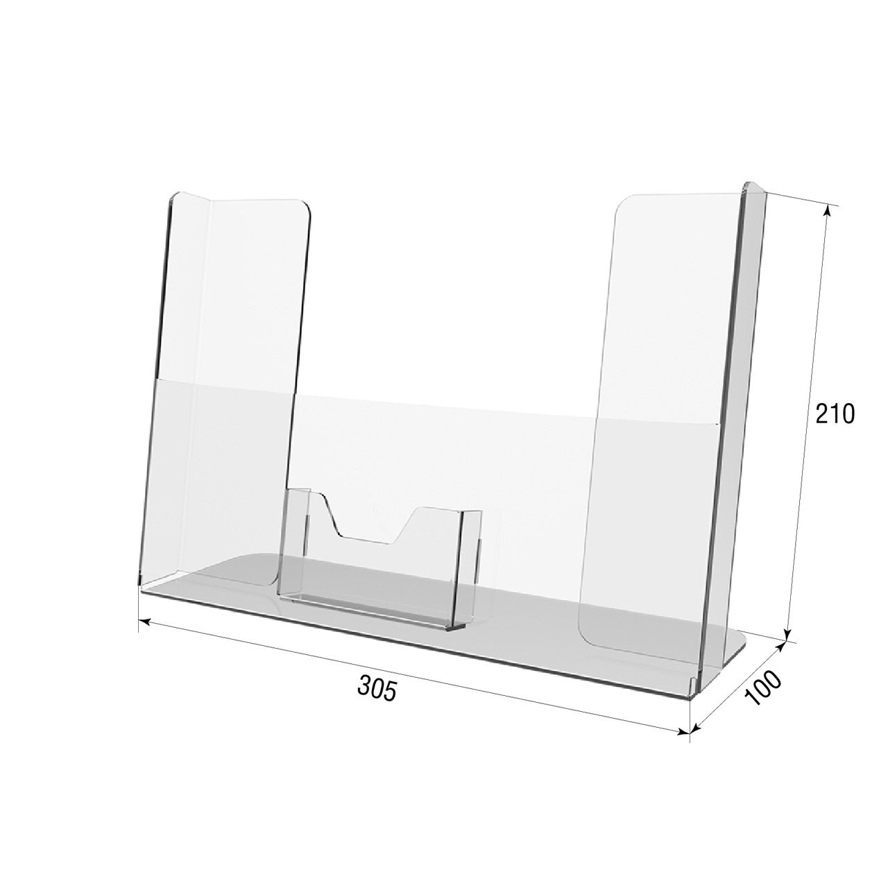 Set 2 pieces, Booklet holder, Paper holder A4 , 210x100x305mm, Acrylic Stand, Acrylic Display, Advertising Stand, Exhibition Equipment, Information Stand, Acrylic Brochure Holder