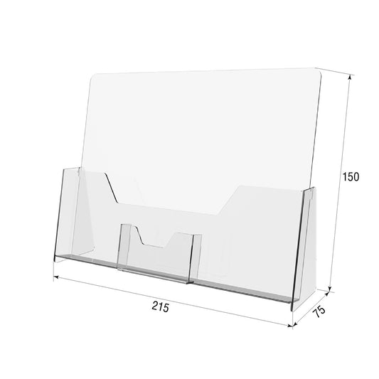 Буклетниця настільна А5 горизонтальна з візитницею