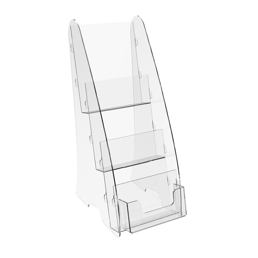Booklet holder, Euro Flyer Stand 110x180x340mm, Acrylic Stand, Acrylic Display, Advertising Stand, Exhibition Equipment, Information Stand, Acrylic Brochure Holder
