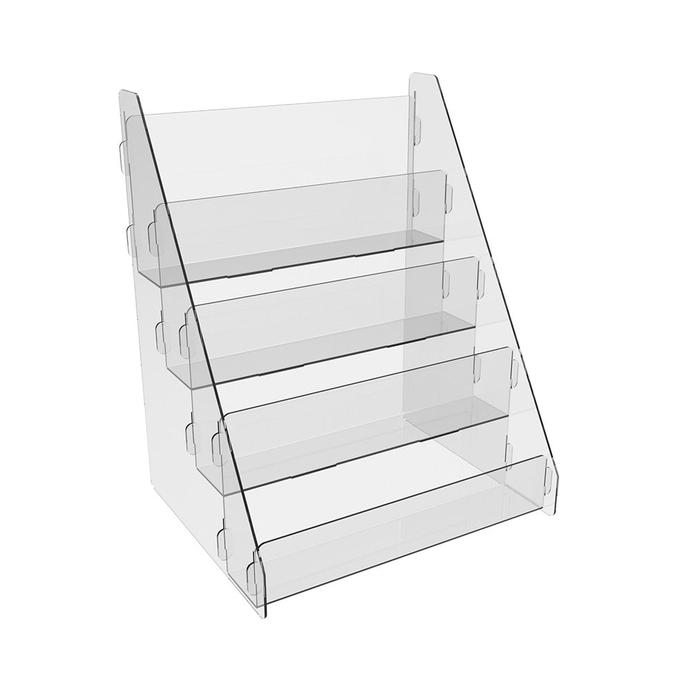 Acrylic Risers Display Stands, 4 Tier Perfume Organizer Display, Shelf for nail polish botles & Versatile for nail saloon, Display Risers for Figures, Dessert Shelves for Party for Decoration 205x172x260mm