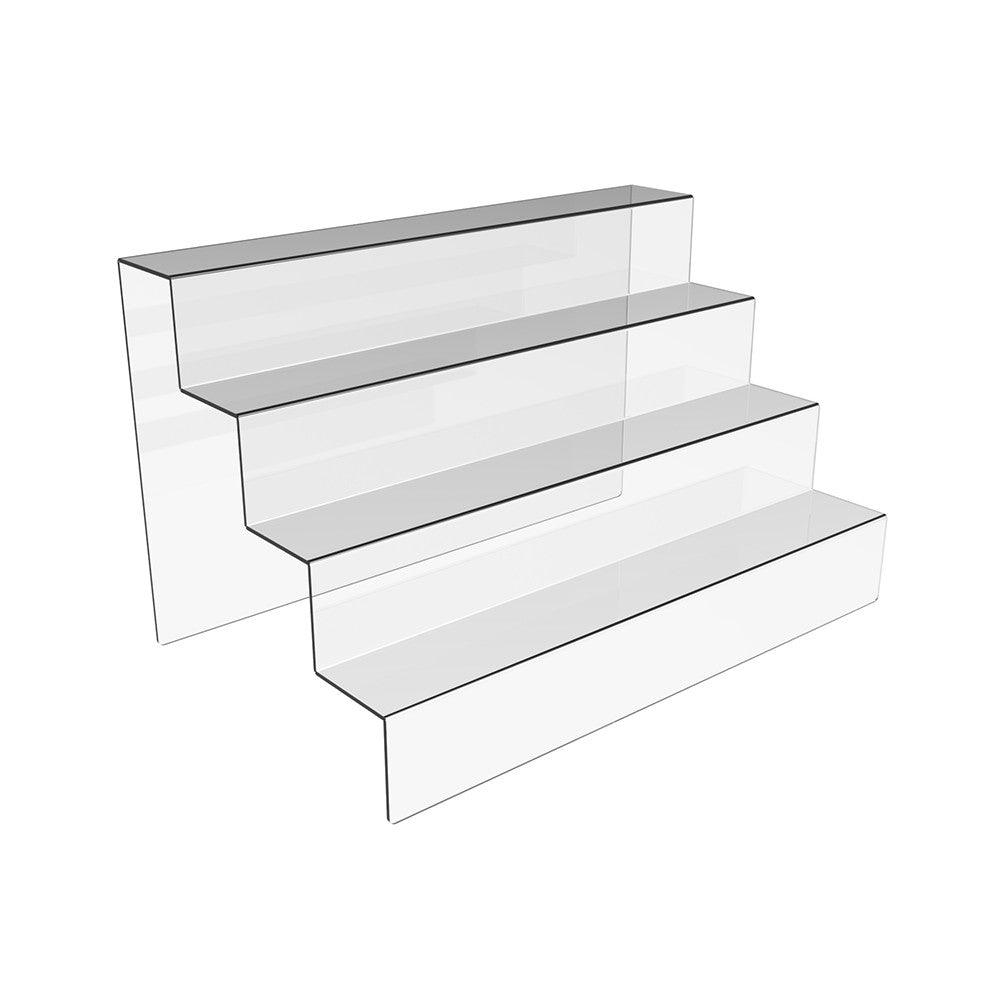 Acrylic Risers Display Stands, 4 Tier Perfume Organizer 500x300x300mm, Display Shelf & Versatile Cupcake Stand Holder, Display Risers for Figures, Dessert Shelves for Party for Decoration, Material 3mm PET