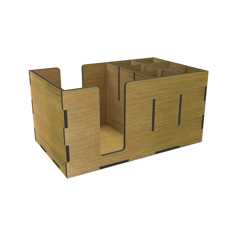 Organizer wooden dark walnut 240x145x120 mm