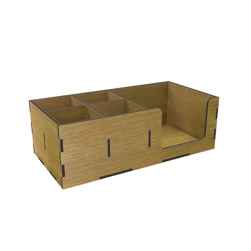 Organizer wooden dark walnut 300x150x100 mm