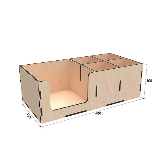 Organizador barra de madera