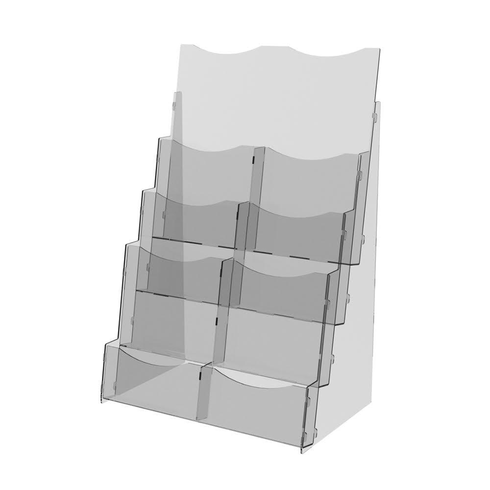 Set 2 pieces, Desktop Brochure Holder A5, Acrylic Stand For Brochures 317x220x463mm, Advertising Display Holder, Acrylic Display For Brochures, Stand For Brochures And Flyers, Acrylic Paper Holder