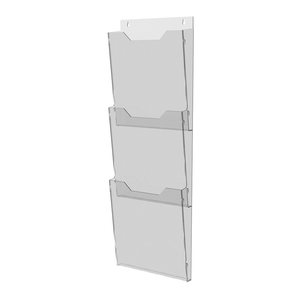 Portafolletos A4 214x626mm 3 niveles, Expositor de folletos